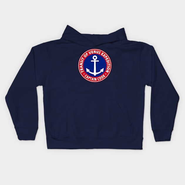 Captain Cook Expedition Kids Hoodie by Lyvershop